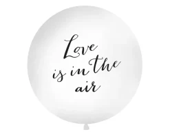 Kæmpe Ballon m/Sort Skrift - ''Love is in the Air''