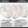 Konfetti Balloner - Rød (30cm.)