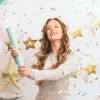 Konfettirør 40 cm - Rosegold Papir Konfetti