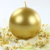 Kuglelys Guld 8 cm, 6 stk.