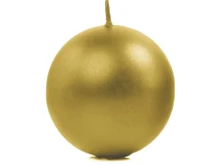 Kuglelys Guld 8 cm, 6 stk.