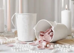 Kunstige Rosenblade Premium - Sart Lyserød
