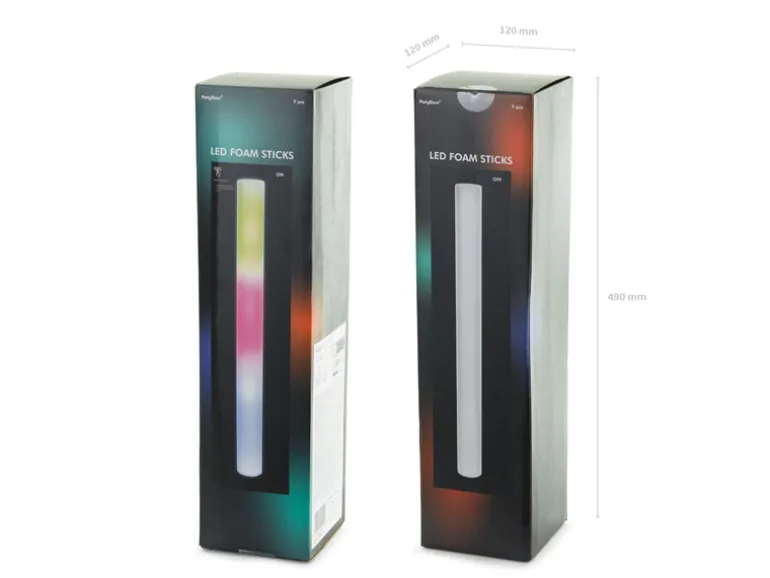 LED Foam Sticks, 9 stk.