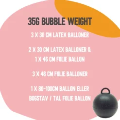 Lilla Bubble Weight™ - Lille Ballonvægt, 35g