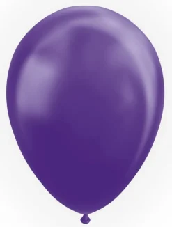 Lilla Naturlatex Metallic Balloner, 10 stk.