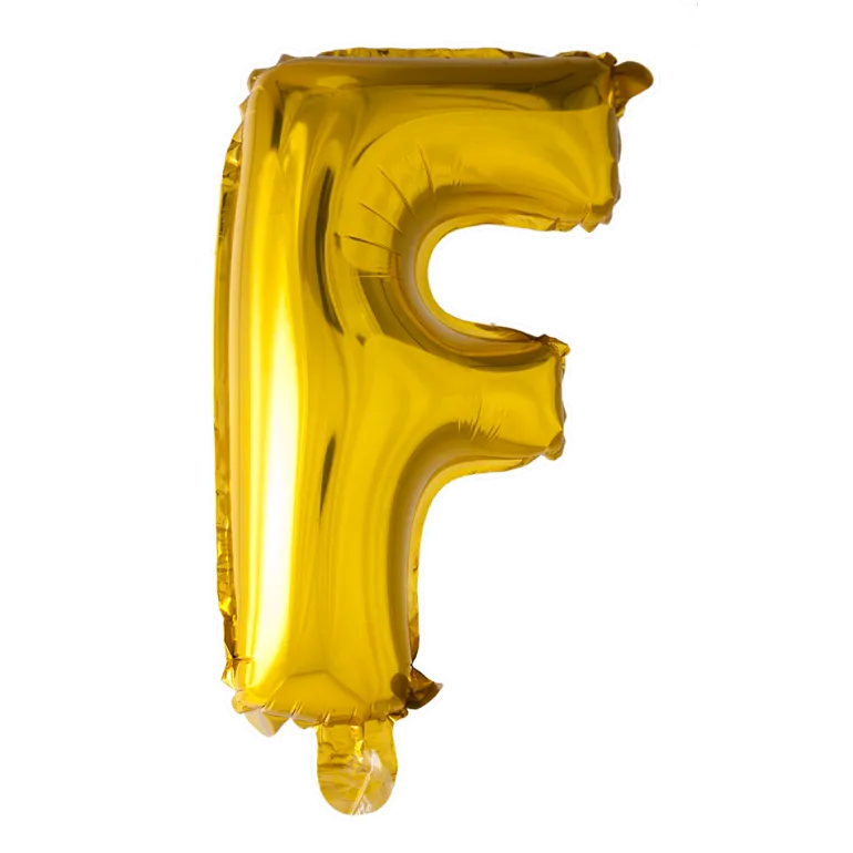 Lille Guld Folie Bogstav "F"
