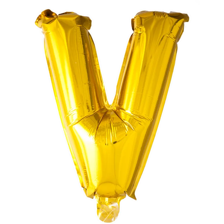 Lille Guld Folie Bogstav "V"