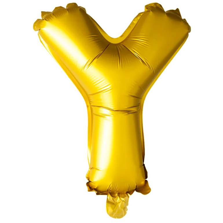 Lille Guld Folie Bogstav "Y"