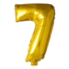Lille Guld Folie Tal Ballon (ca. 40cm.) - 7 Tal