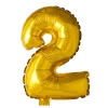 Lille Guld Folie Tal Ballon (ca. 40cm.) - 2 Tal