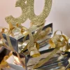 Lille Guld Glitter "30" Tal - Borddekoration