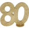 Lille Guld Glitter "80" Tal - Borddekoration