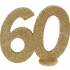 Lille Guld Glitter "60" Tal - Borddekoration