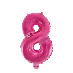 Lille Pink Folie Tal Ballon (ca. 40cm.) - 8 Tal