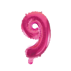 Lille Pink Folie Tal Ballon (ca. 40cm.) - 9 Tal