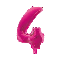 Lille Pink Folie Tal Ballon (ca. 40cm.) - 4 Tal