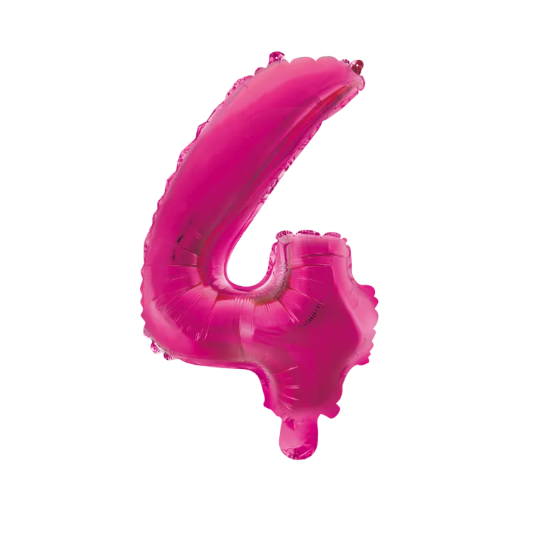 Lille Pink Folie Tal Ballon (ca. 40cm.) - 4 Tal