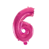 Lille Pink Folie Tal Ballon (ca. 40cm.) - 6 Tal