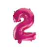 Lille Pink Folie Tal Ballon (ca. 40cm.) - 2 Tal