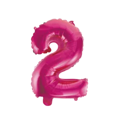 Lille Pink Folie Tal Ballon (ca. 40cm.) - 2 Tal