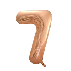 Lille Rosegold Folie Tal Ballon (ca. 40cm.) - 7 Tal