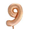 Lille Rosegold Folie Tal Ballon (ca. 40cm.) - 9 Tal