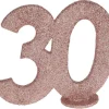 Lille Rosegold Glitter "30" Tal - Borddekoration