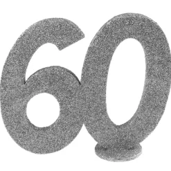 Lille Sølv Glitter "60" Tal - Borddekoration
