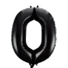 Lille Sort Folie Tal Ballon (ca. 40cm.) - 0 Tal
