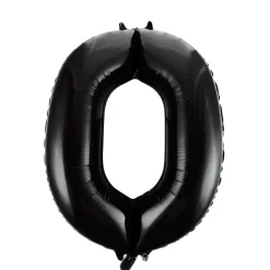 Lille Sort Folie Tal Ballon (ca. 40cm.) - 0 Tal