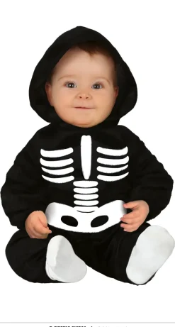 Lille Sort Skelet Jumpsuit