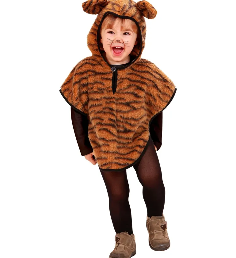 Lille Tigerstribet Poncho,