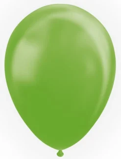 Limegrønne Balloner Naturlatex, Metallic 50 stk.