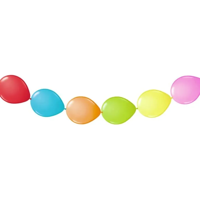 Link Balloner 30 cm - Multifarvet Ballonkæde
