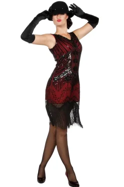 Luksus Bordeaux Great Gatsby Kjole