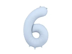 Lyseblå Tal Ballon 86 cm - 6