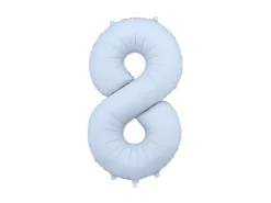 Lyseblå Tal Ballon 86 cm - 8