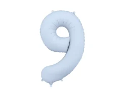 Lyseblå Tal Ballon 86 cm - 9