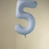 Lyseblå Tal Ballon 86 cm - 5
