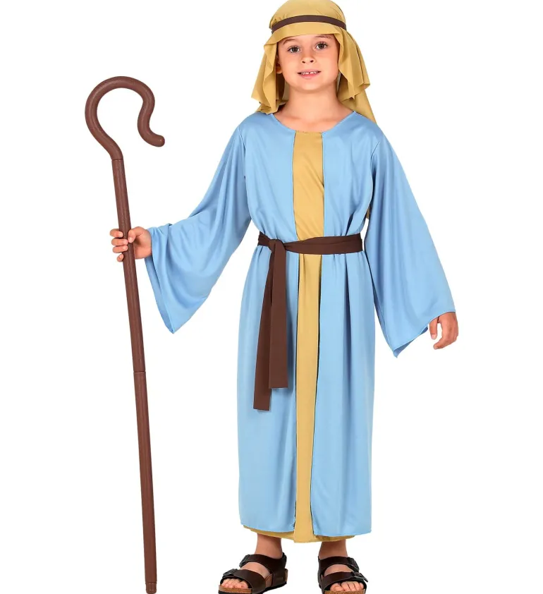 Lyseblåt Hyrde Kostume til Børn