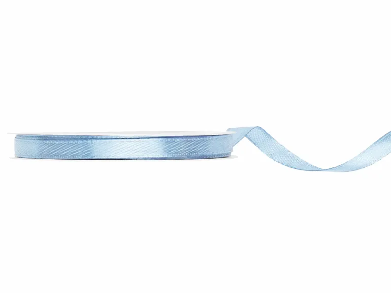 Lyseblåt Satinbånd "Misty Blue", 25M X 6mm
