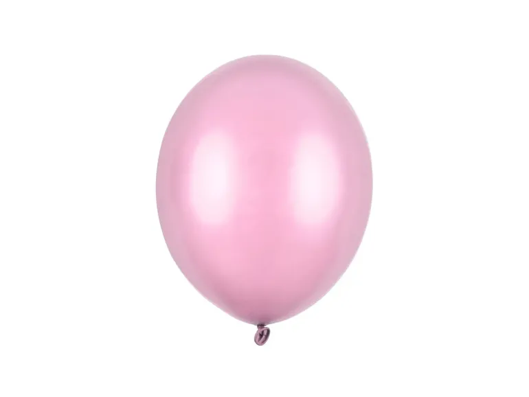 Lyserød Ballon Metallisk, 23 cm