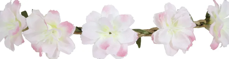 Lyserød Blomsterkrans - pandebånd