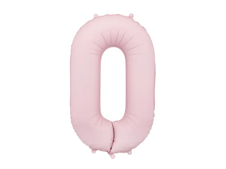 Lyserød Tal Ballon 86 cm - 0