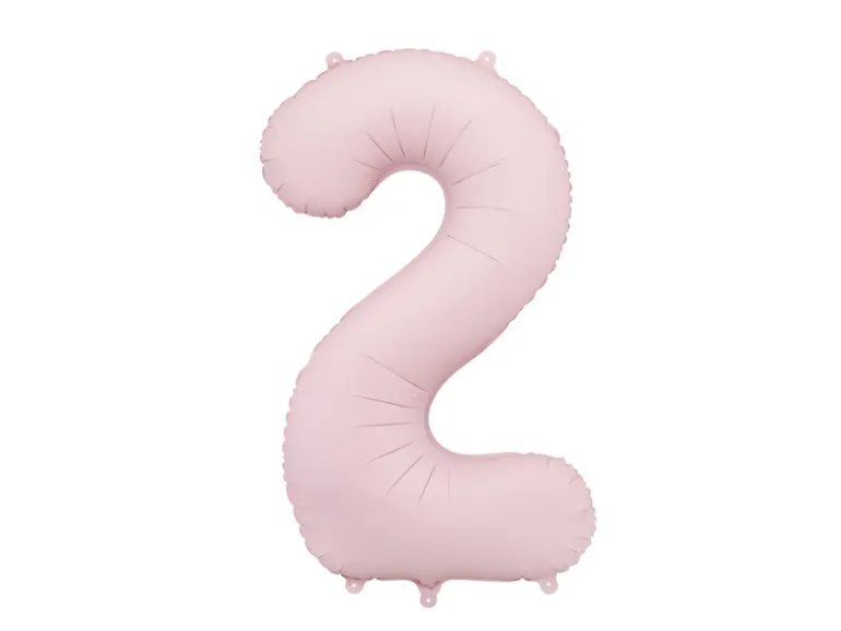 Lyserød Tal Ballon 86 cm - 2