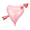 Lyserødt Gennemboret Ballonhjerte, 66 cm