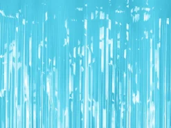 Lys Himmelblå Glimmerforhæng - 100 x 200 cm