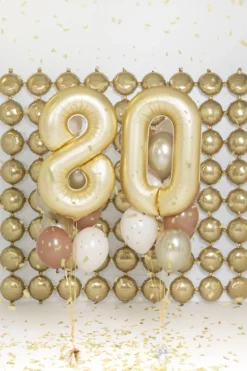 Mat Guld Tal Ballon 86 cm - 0