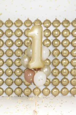 Mat Guld Tal Ballon 86 cm - 1