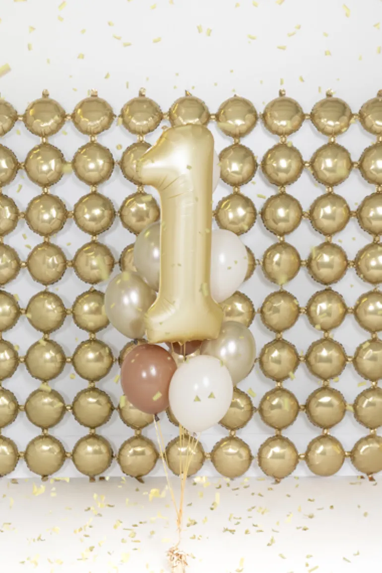 Mat Guld Tal Ballon 86 cm - 1